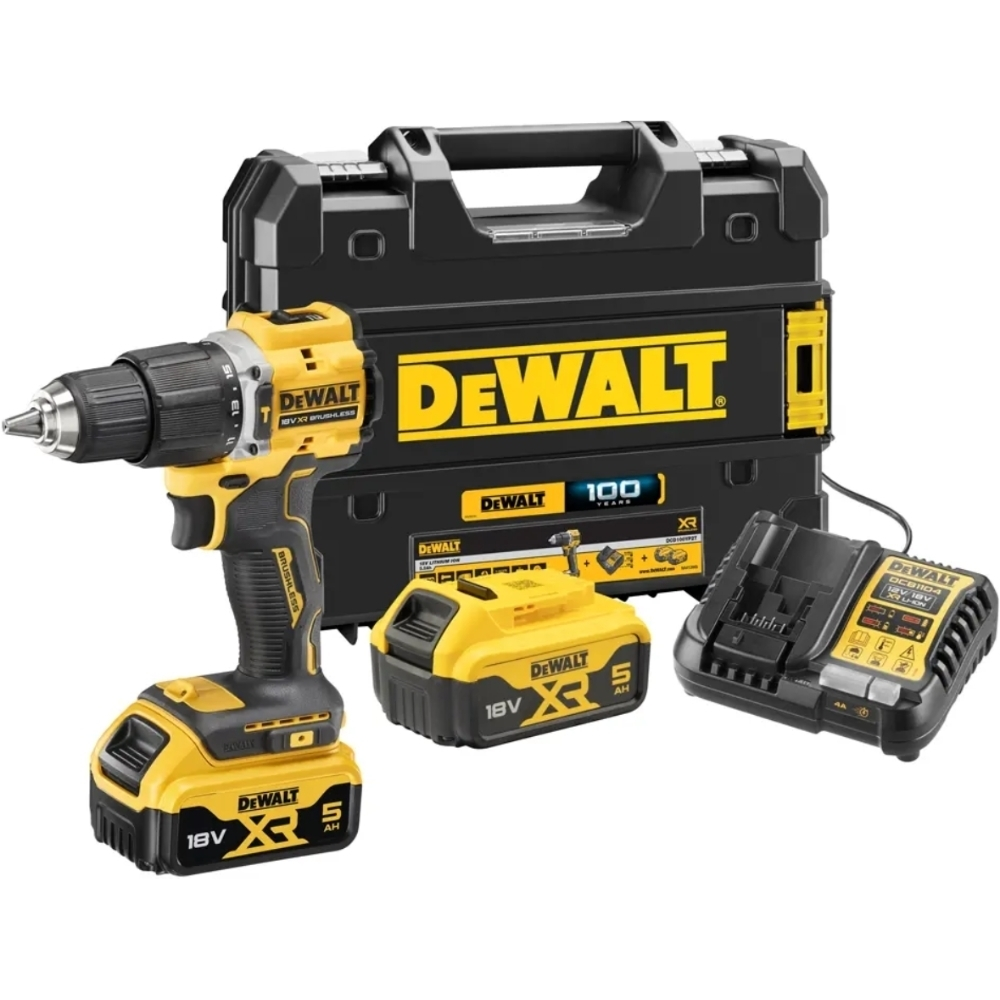 Κρουστικό Δράπανο-Κατσαβίδι 18V XR Brushless — Έκδοση 100 Χρόνων DCD100YP2T - DEWALT