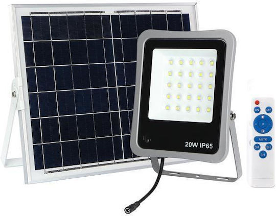 Στεγανός Ηλιακός Προβολέας LED 200W Φυσικό Λευκό 4000K με Τηλεχειριστήριο IP65 147-69583 - EUROLAMP