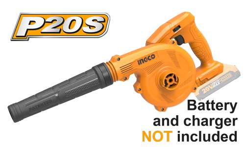 Ασύρματος Φυσητήρας 20V — 2 Ταχύτητες, 18.000 rpm, 2.7m³/min - CABLI20018 - Ingco