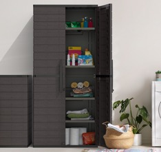 Duramax Cedargrain Tall Vertical Cabinet - Brown - IDMOFST001DW