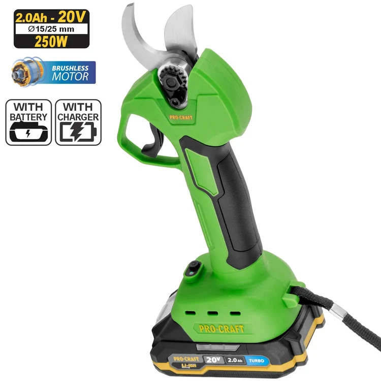 Ψαλίδι Κλαδέματος Μπαταρίας 20V Brushless με Μπαταρία & Φορτιστή